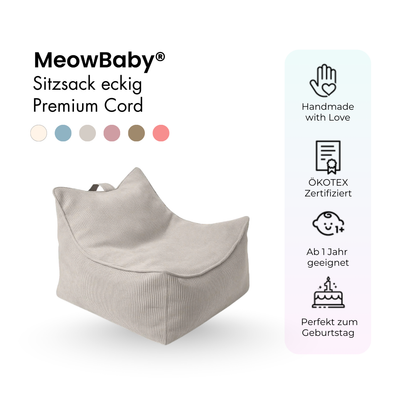 Kindersessel eckig - Slim Cord Edition