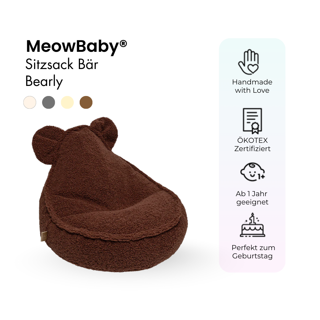 Kindersessel Bearly Bären-Sitzsack - Soft Teddy Edition