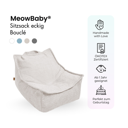 Kindersessel eckig - Premium Bouclé