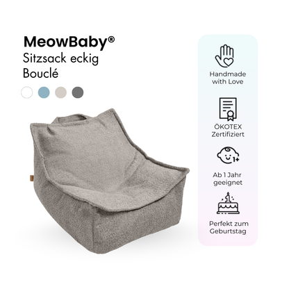 Kindersessel eckig - Premium Bouclé