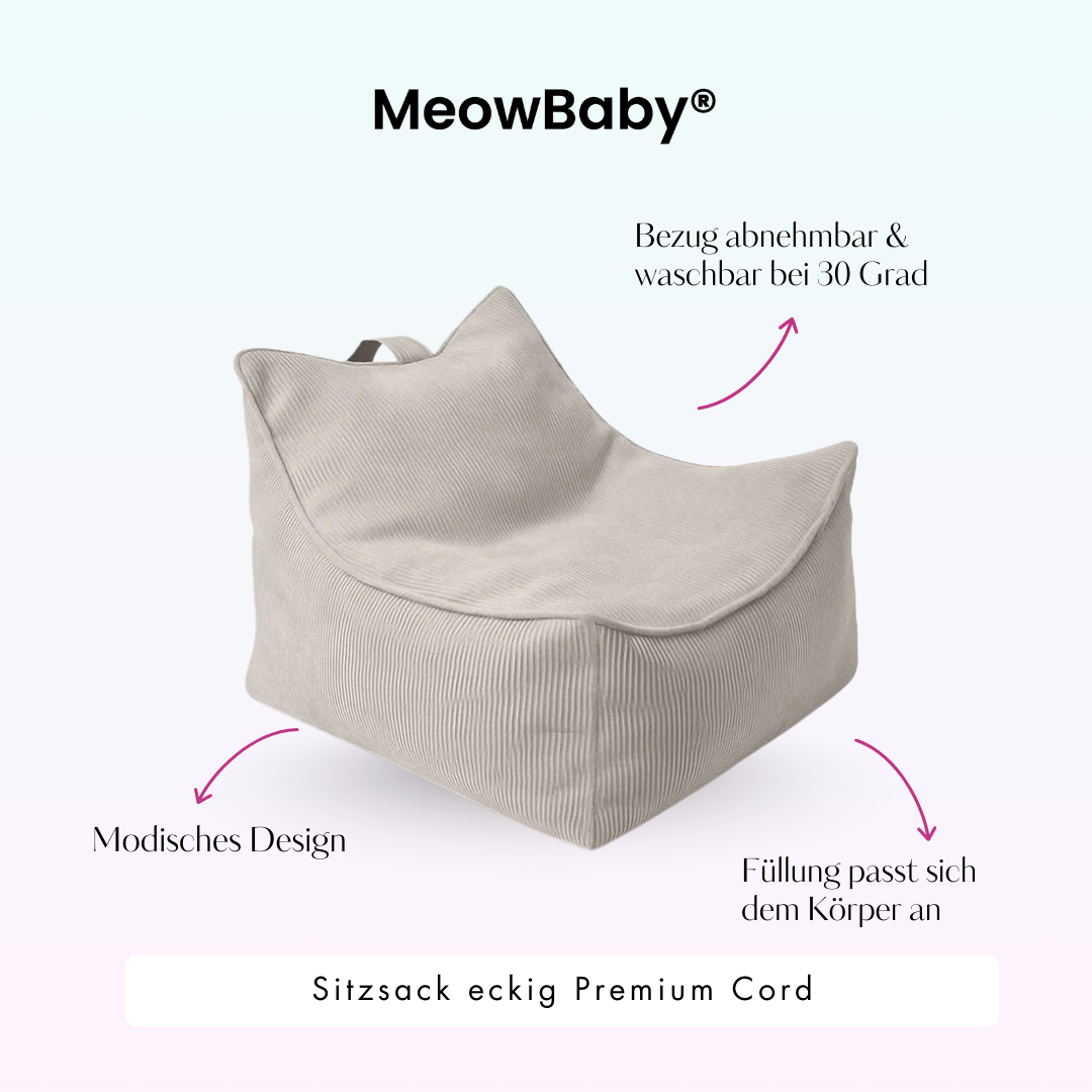 Kindersessel eckig - Slim Cord Edition
