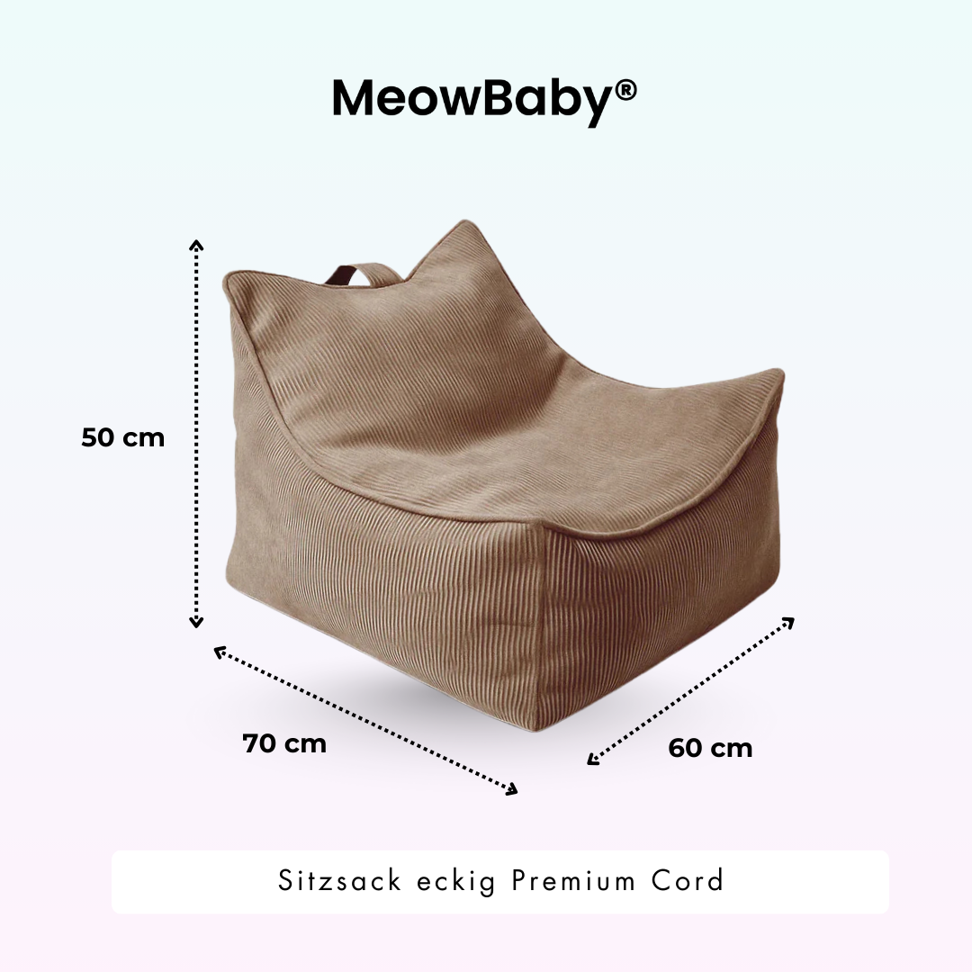 Kindersessel eckig - Slim Cord Edition