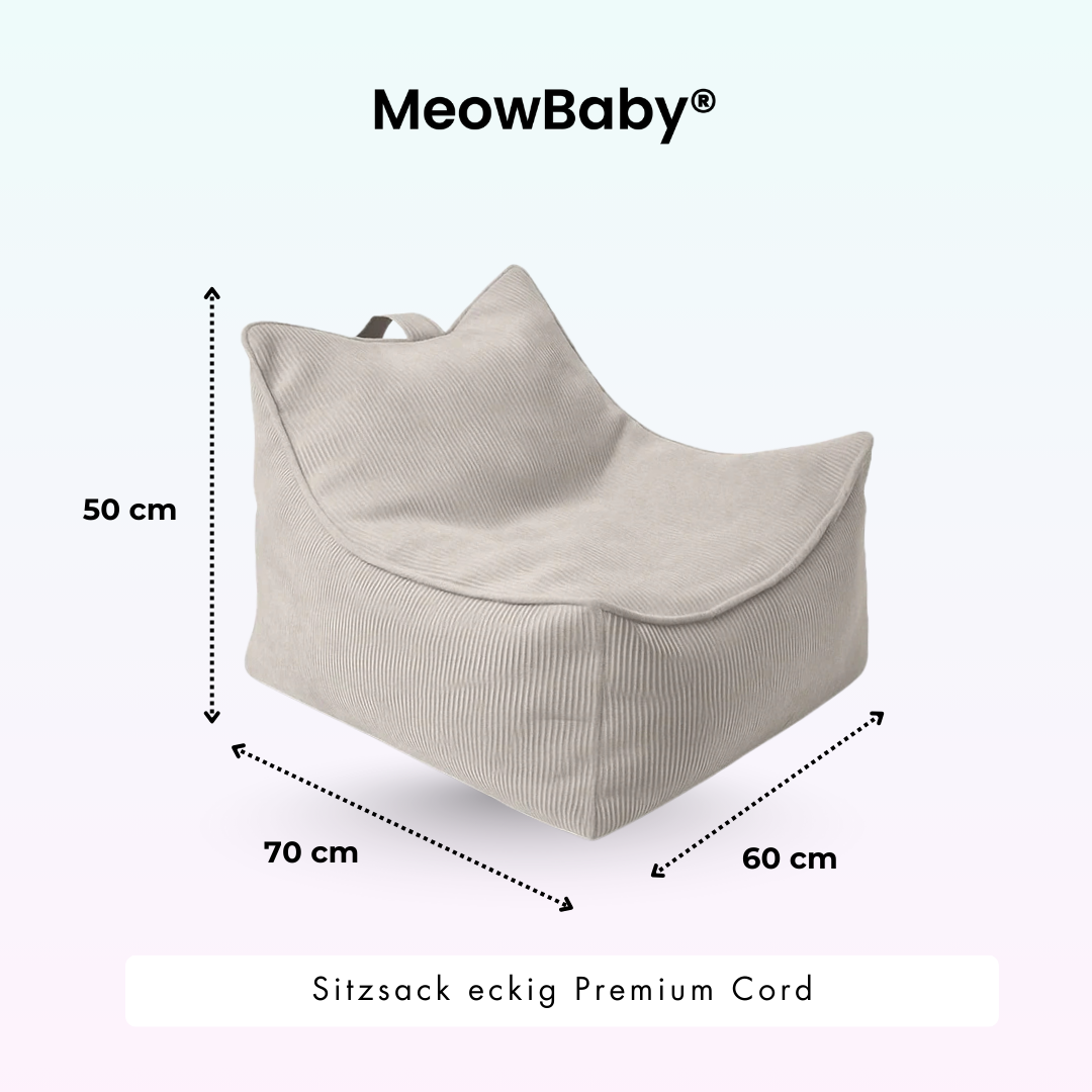 Kindersessel eckig - Slim Cord Edition