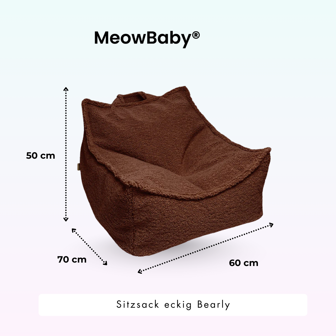 Kindersessel Bearly eckig - Soft Teddy Edition