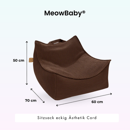 Kindersessel Ästhetik Cord eckig - Classic Cord Edition