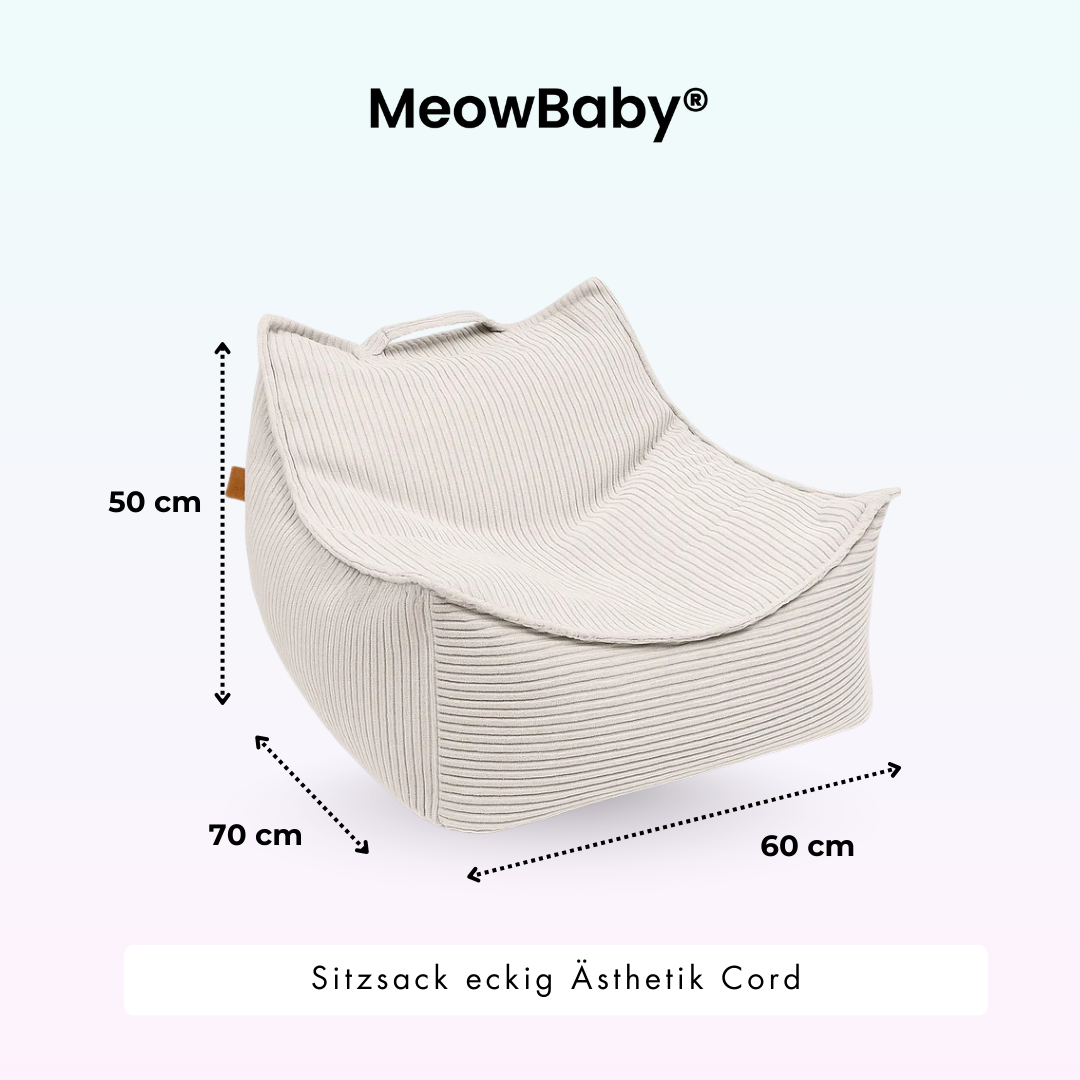 Kindersessel Ästhetik Cord eckig - Classic Cord Edition