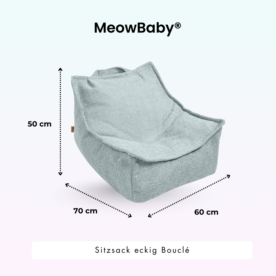 Kindersessel eckig - Premium Bouclé