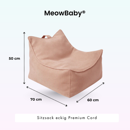 Kindersessel eckig - Slim Cord Edition
