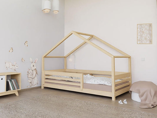 Hausbett EMMI für Kinder mit Rausfallschutz, versch. Maße & Farben