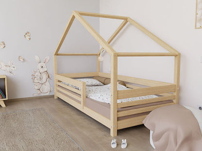 Hausbett EMMI für Kinder mit Rausfallschutz, versch. Maße & Farben