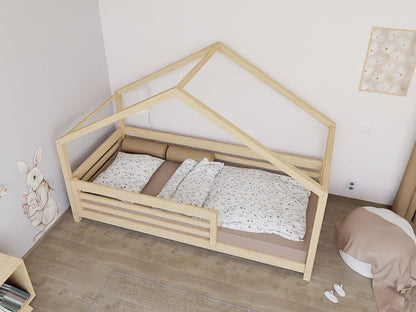 Hausbett EMMI für Kinder mit Rausfallschutz, versch. Maße & Farben