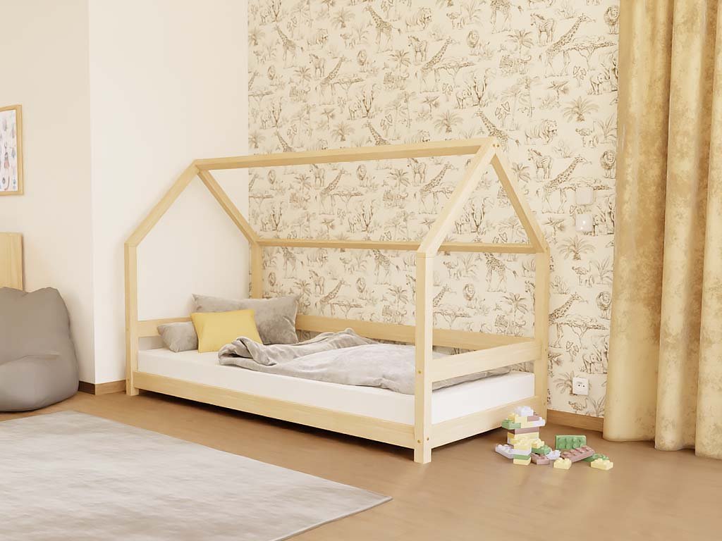 Hausbett FENNA für Kinder mit Rausfallschutz, versch. Maße & Farben