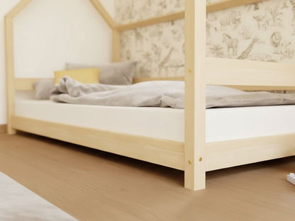 Hausbett FENNA für Kinder mit Rausfallschutz, versch. Maße & Farben