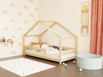 Hausbett NIKA für Kinder mit Rausfallschutz, versch. Maße & Farben