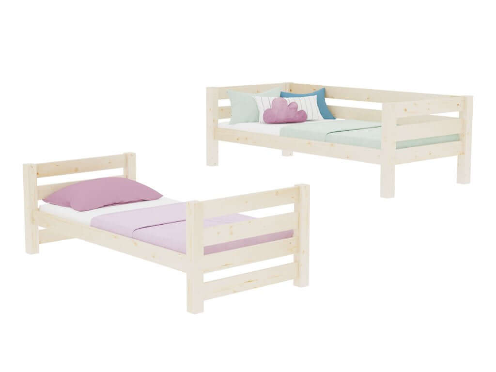 Holz Haus Etagenbett THEA mit Leiter, 90 x 200 cm