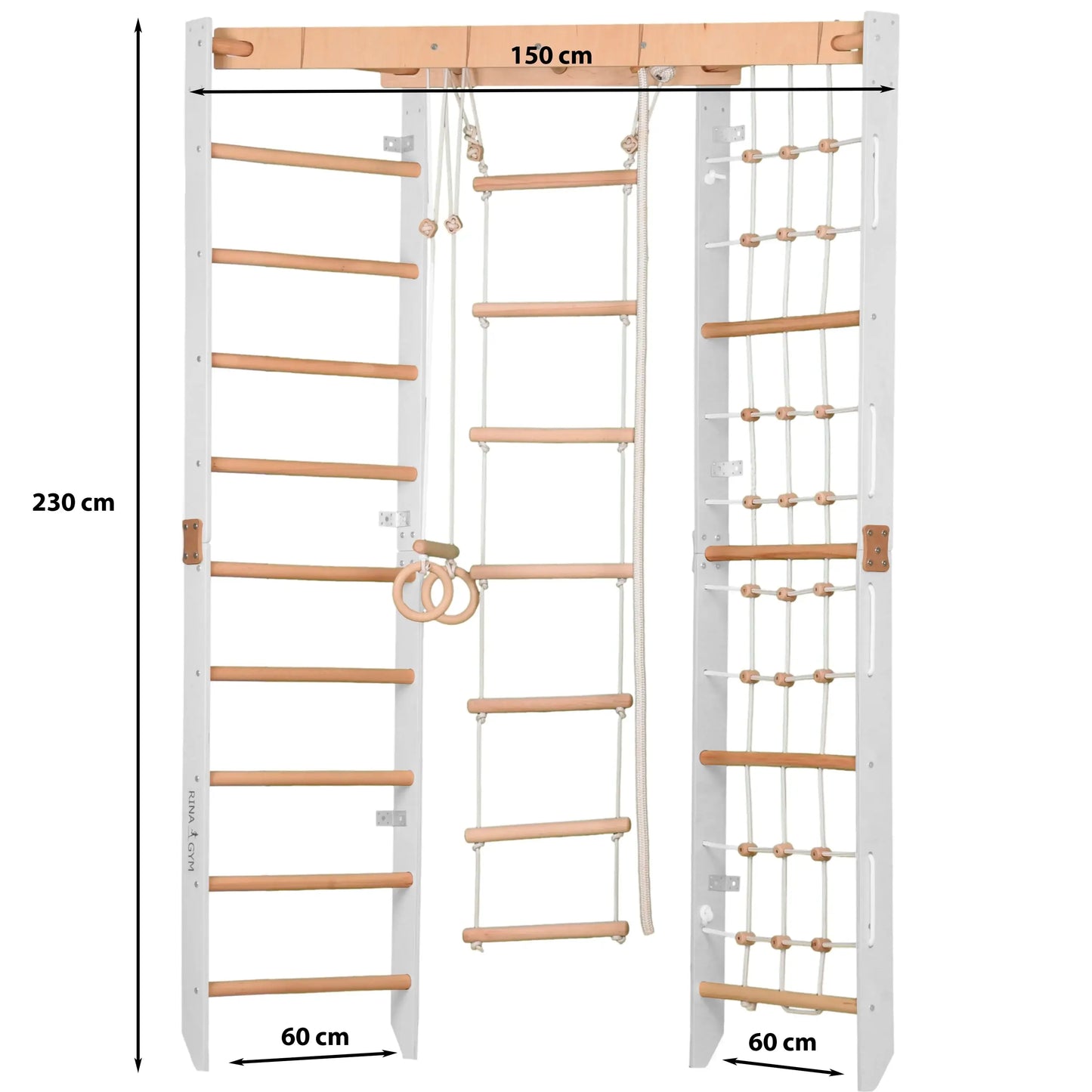 Kinder Eck-Kletterwand aus Holz, versch. Farben