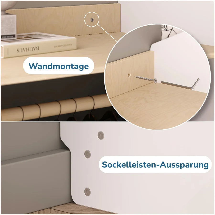 Kleiderschrank für Kinder, versch. Farben
