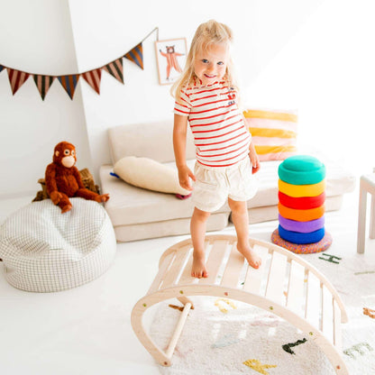 Monkey climbing set - climbing triangle, slide &amp; arch