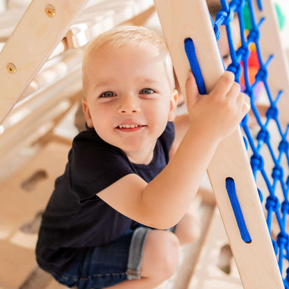 Monkey climbing set - climbing triangle, slide &amp; arch