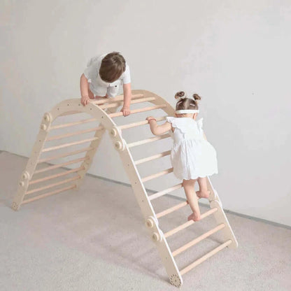 Climbing frame "L" for children, untreated wood
