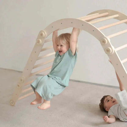 Climbing frame "L" for children, untreated wood