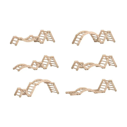 Climbing frame "L" for children, untreated wood