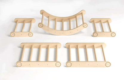 Climbing frame "L" for children, untreated wood