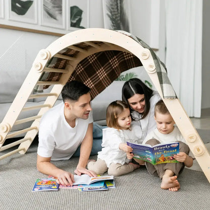 Climbing frame "L" for children, untreated wood