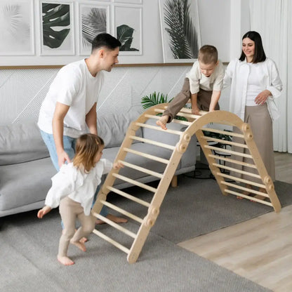 Climbing frame "L" for children, untreated wood