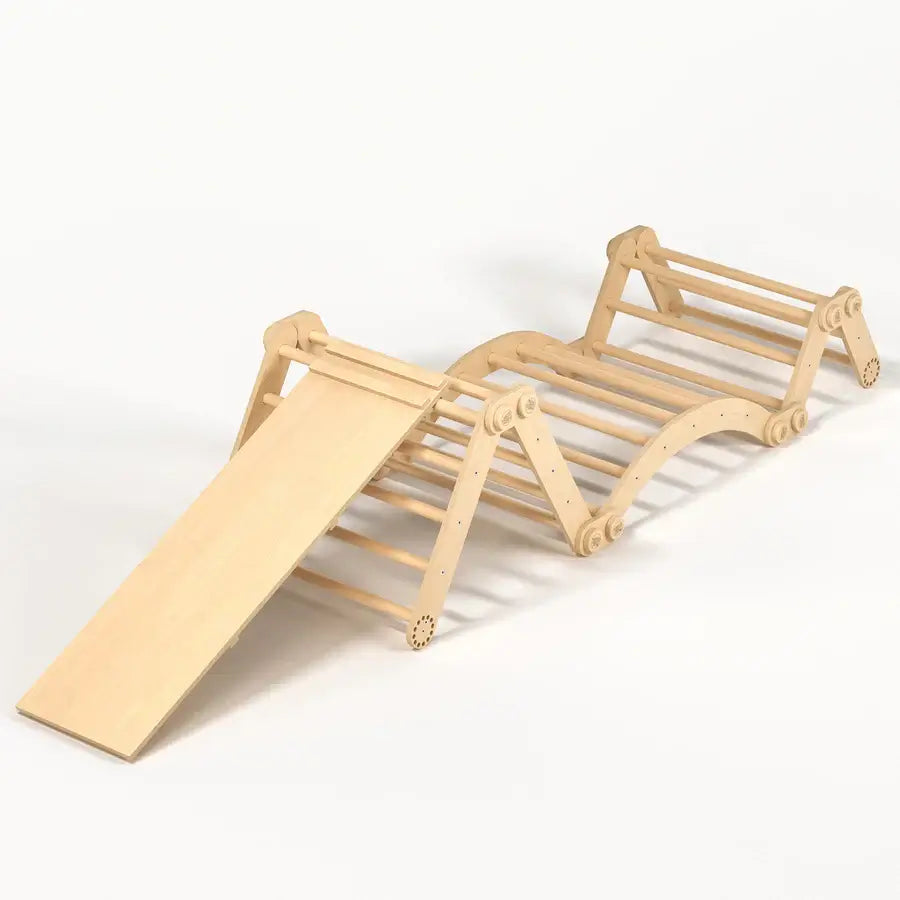 Climbing frame "L" for children, untreated wood