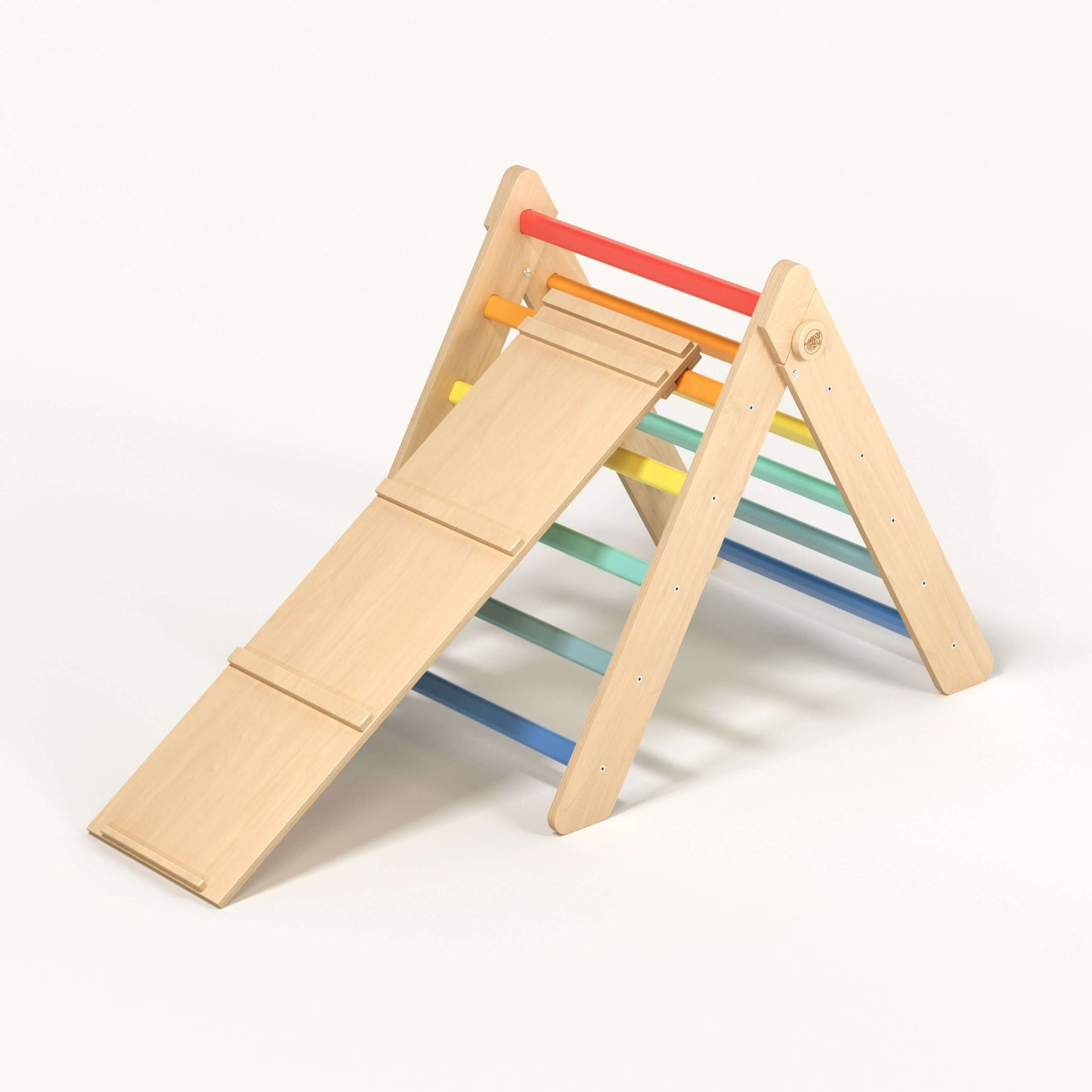 XXL set Pikler triangle, 2x slide board, swing arch - different colors
