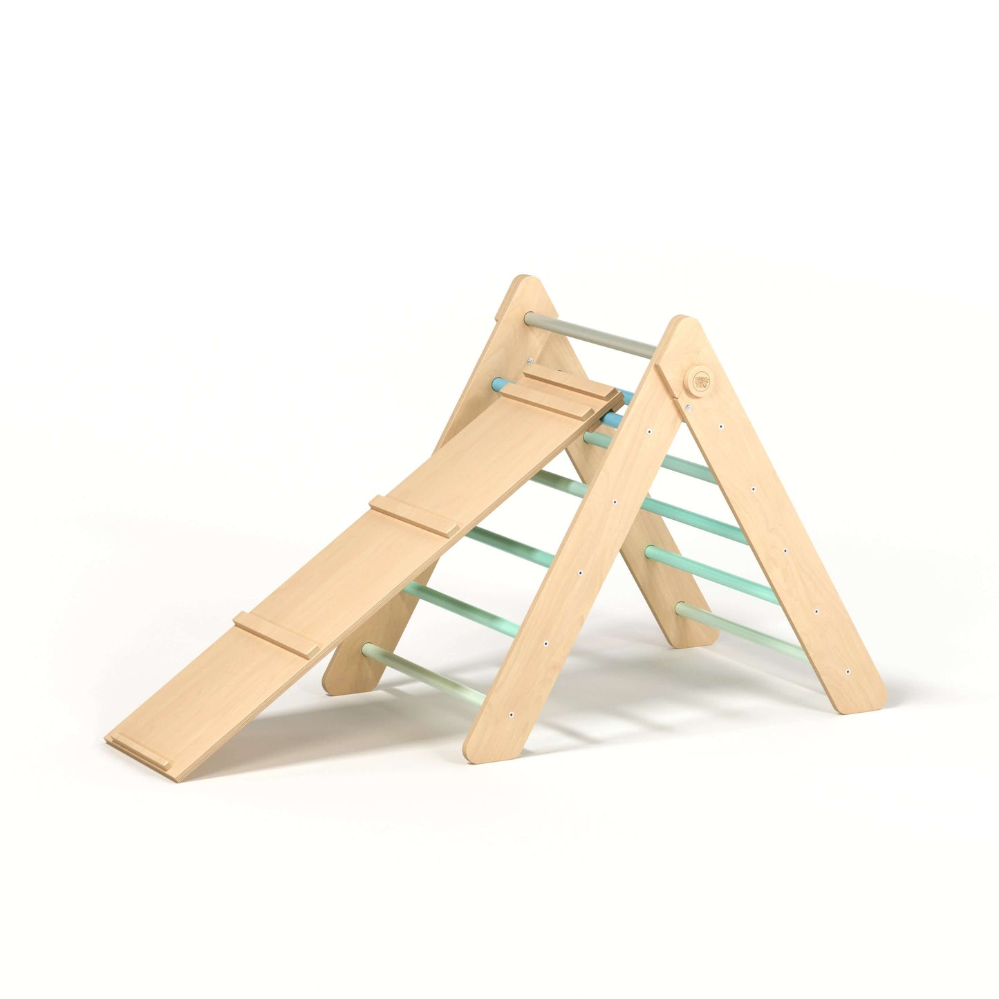 Set Pikler triangle, slide board, swing arch - various colors