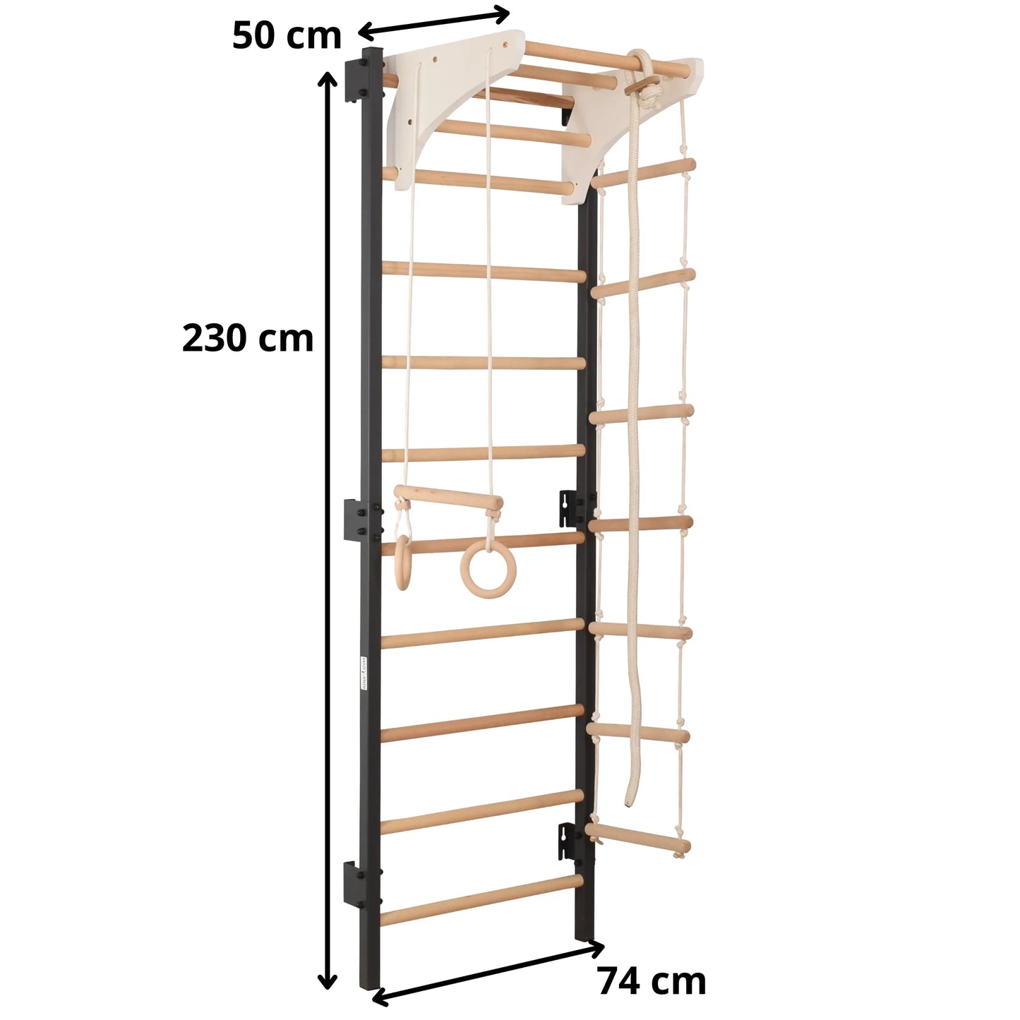 Kletterwand aus Metall mit Zubehör