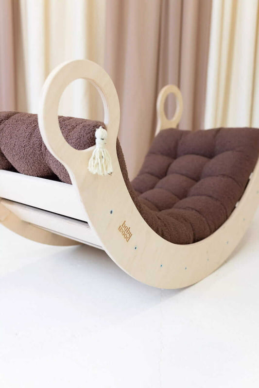 LIMITIERT Bouclé Kissen für Holzwippe, versch. Farben und Größen