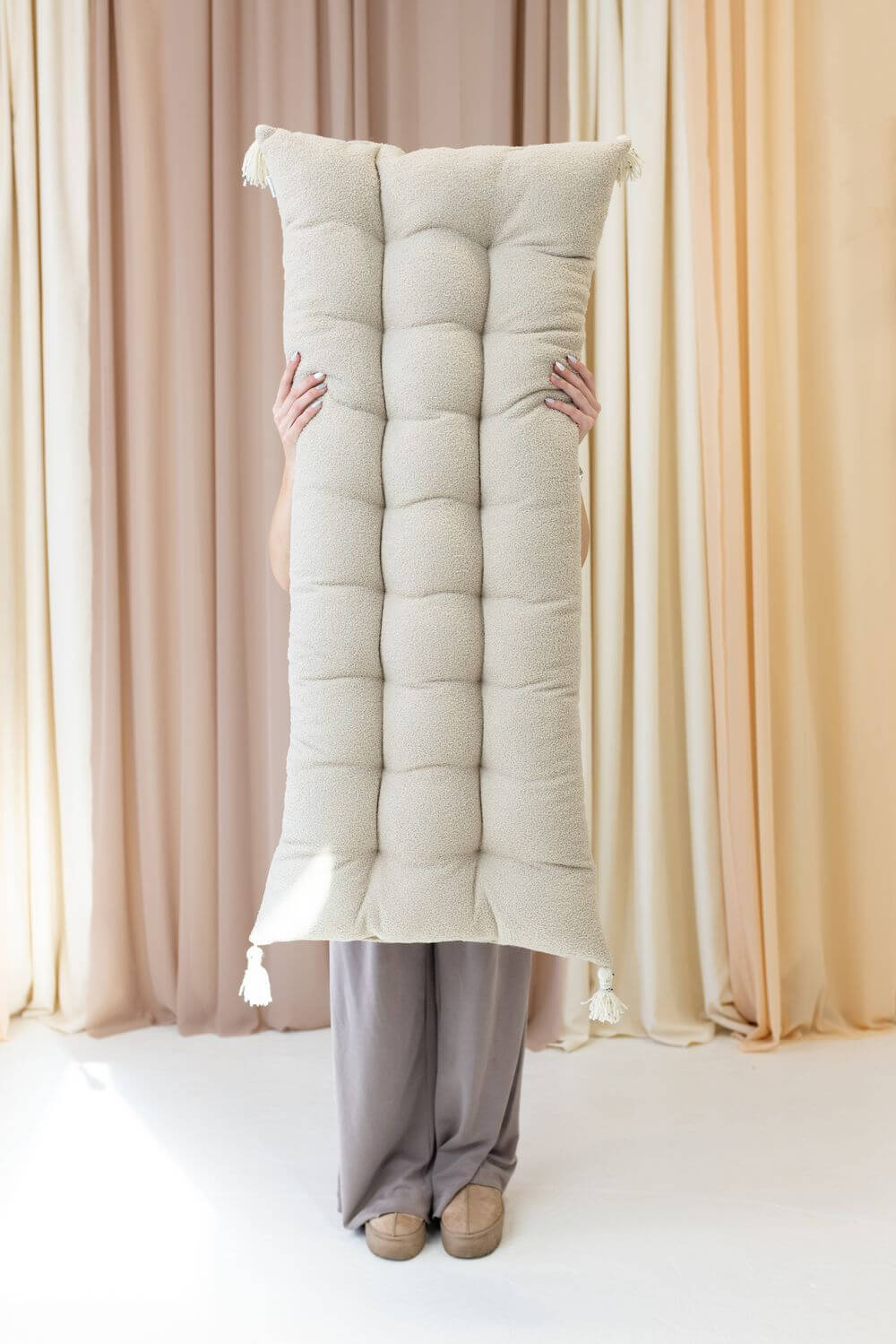 LIMITIERT Bouclé Kissen für Holzwippe, versch. Farben und Größen