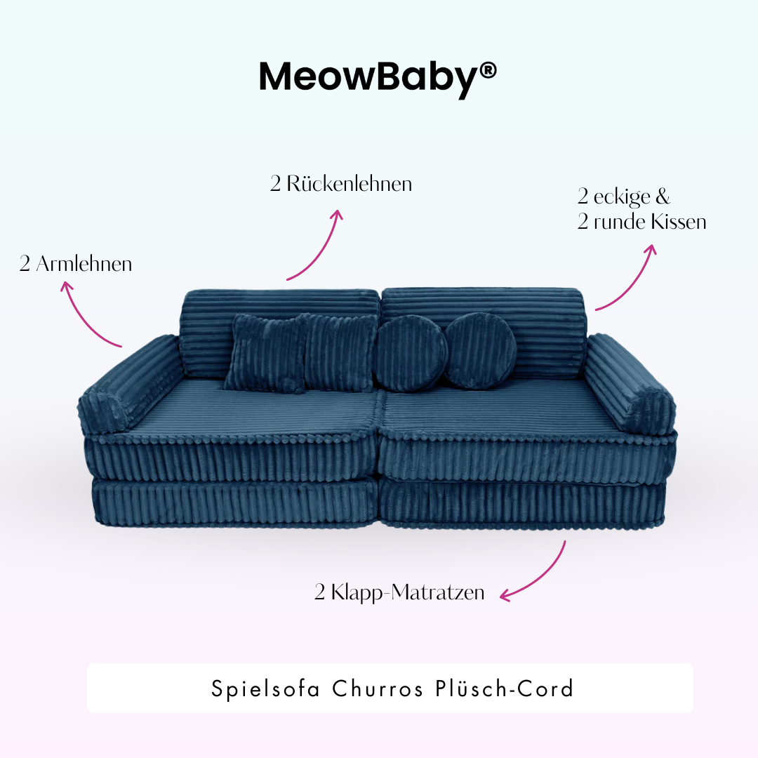Spielsofa Churros - Plüschcord Edition