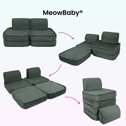 Spielsofa Mini Basic Churros - Plüschcord Edition