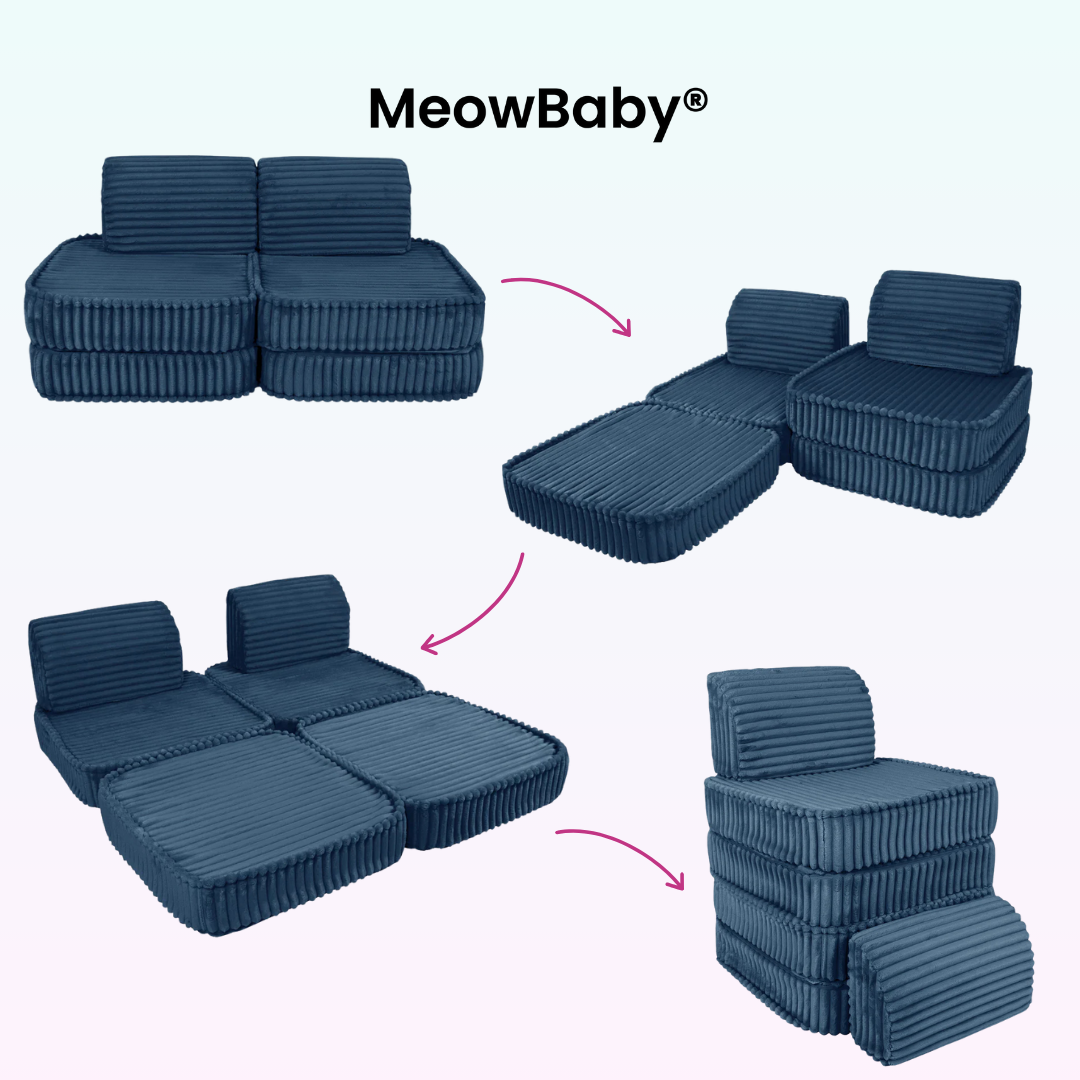 Spielsofa Mini Basic Churros - Plüschcord Edition