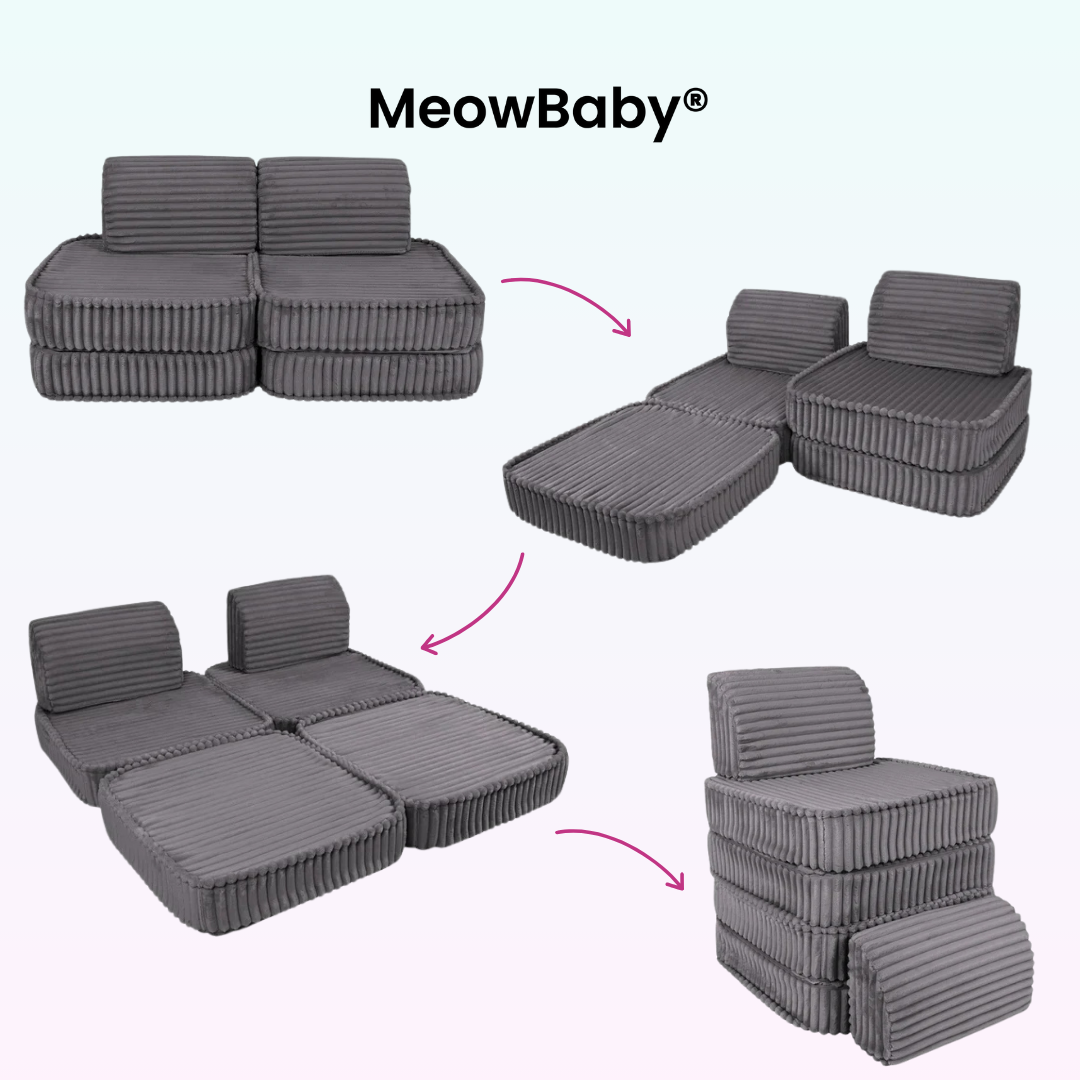 Spielsofa Mini Basic Churros - Plüschcord Edition