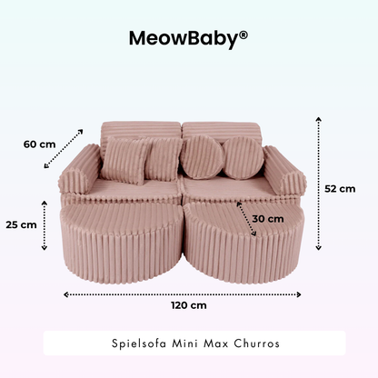 Spielsofa Mini Max Churros - Plüschcord Edition