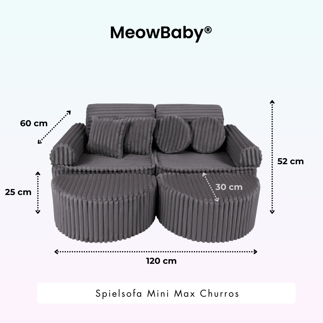 Spielsofa Mini Max Churros - Plüschcord Edition