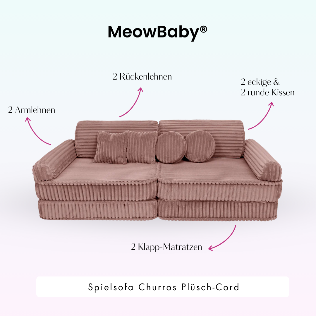 Spielsofa Churros - Plüschcord Edition