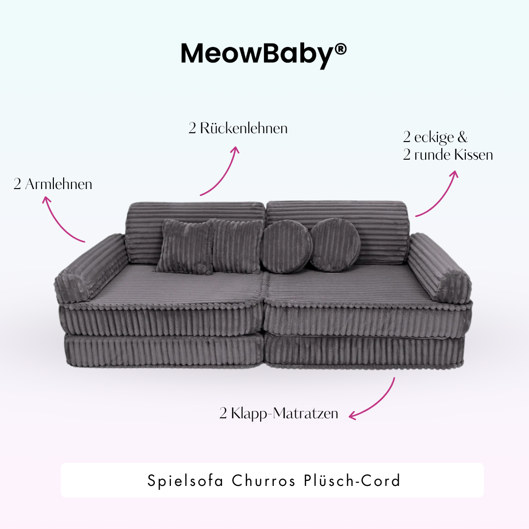 Spielsofa Churros - Plüschcord Edition
