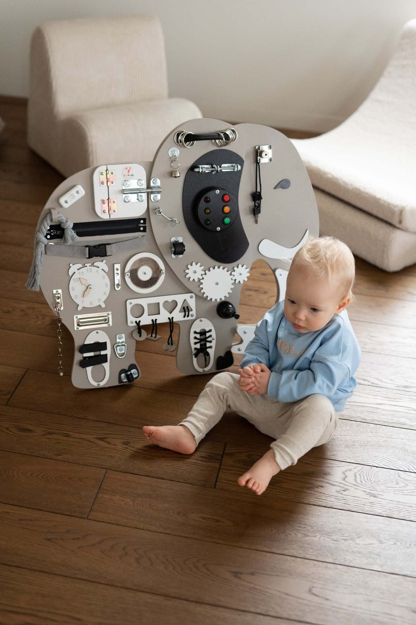 Motorikbrett / Motorikwand Elli Elefant