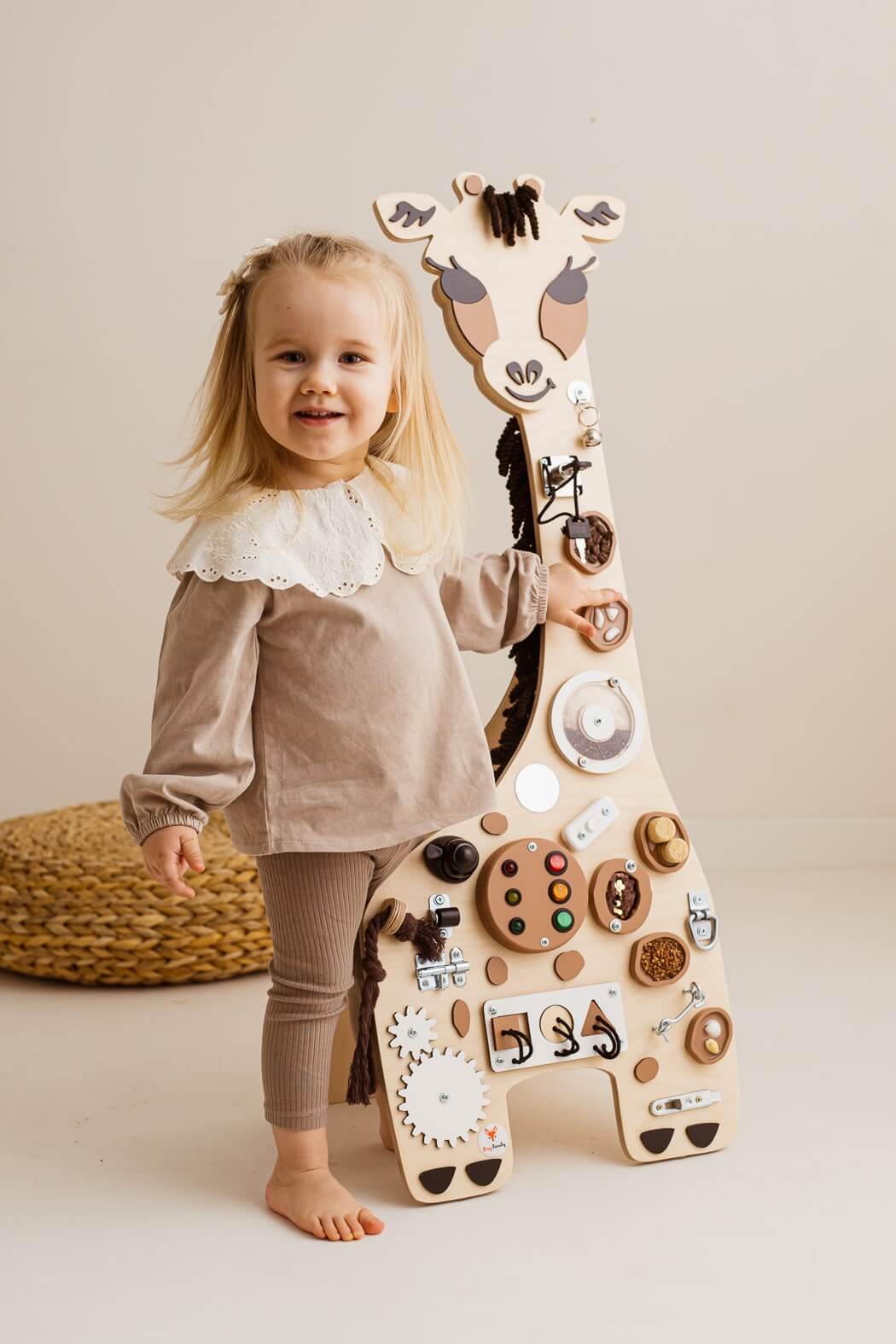 Motorikbrett / Motorikwand Godi Giraffe