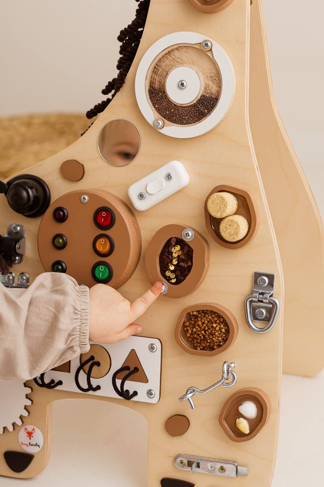 Motorikbrett / Motorikwand Godi Giraffe