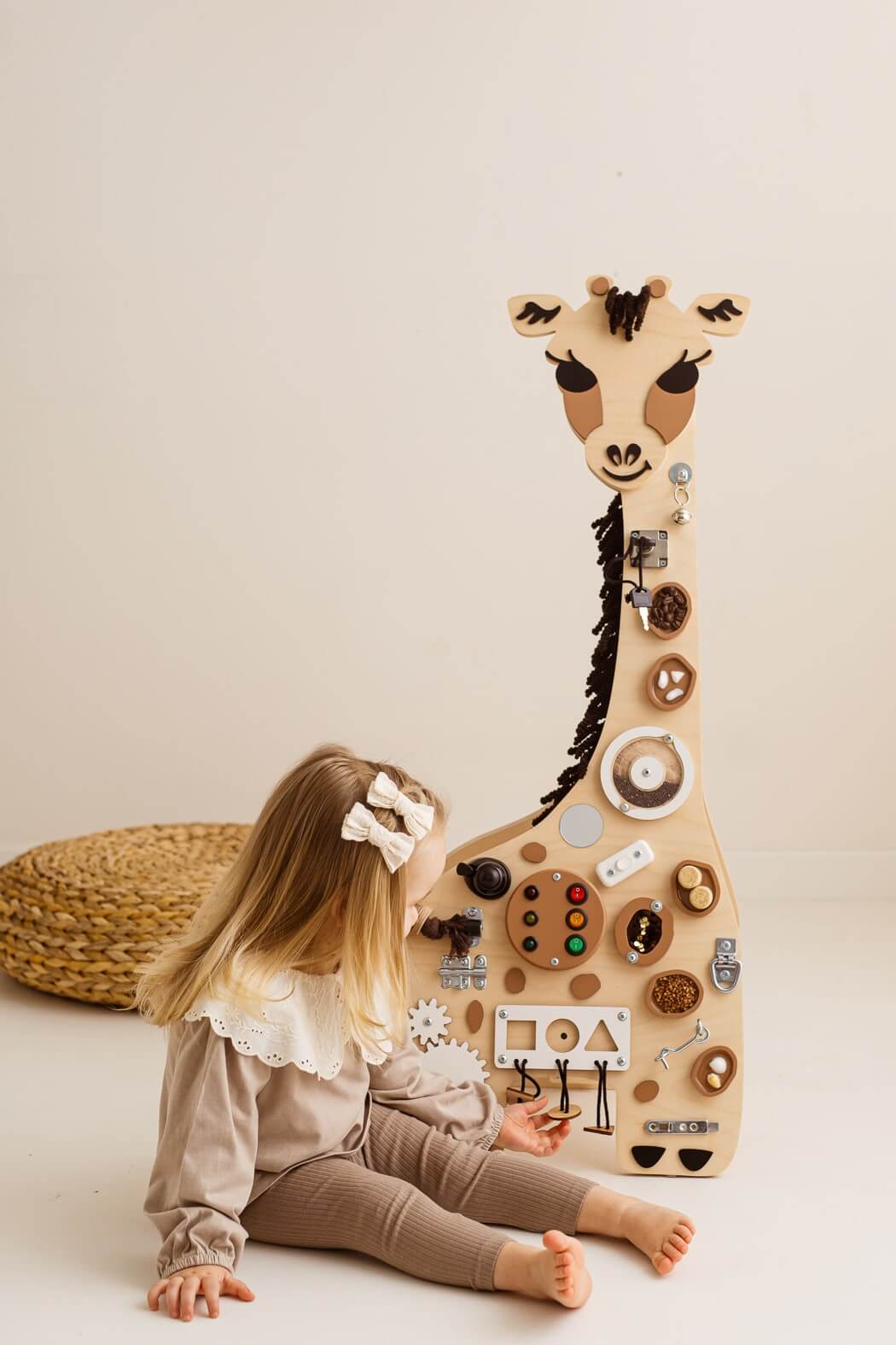 Motorikbrett / Motorikwand Godi Giraffe