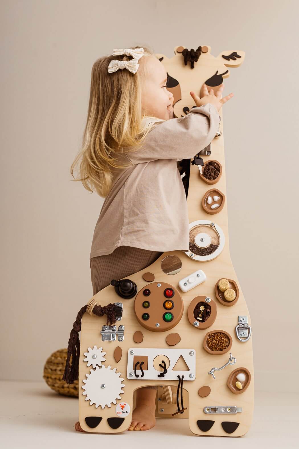 Motorikbrett / Motorikwand Godi Giraffe