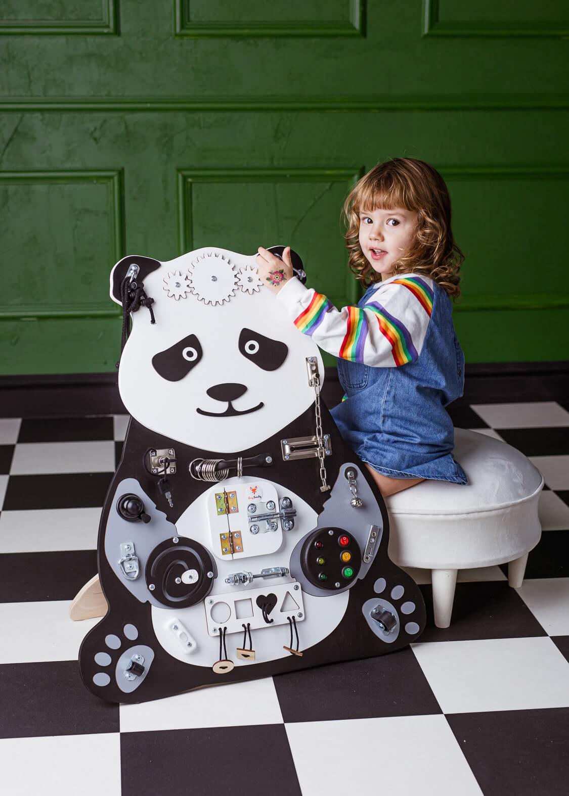 Motorikbrett / Motorikwand Paula Panda