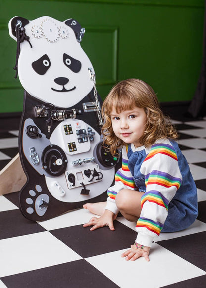 Motorikbrett / Motorikwand Paula Panda